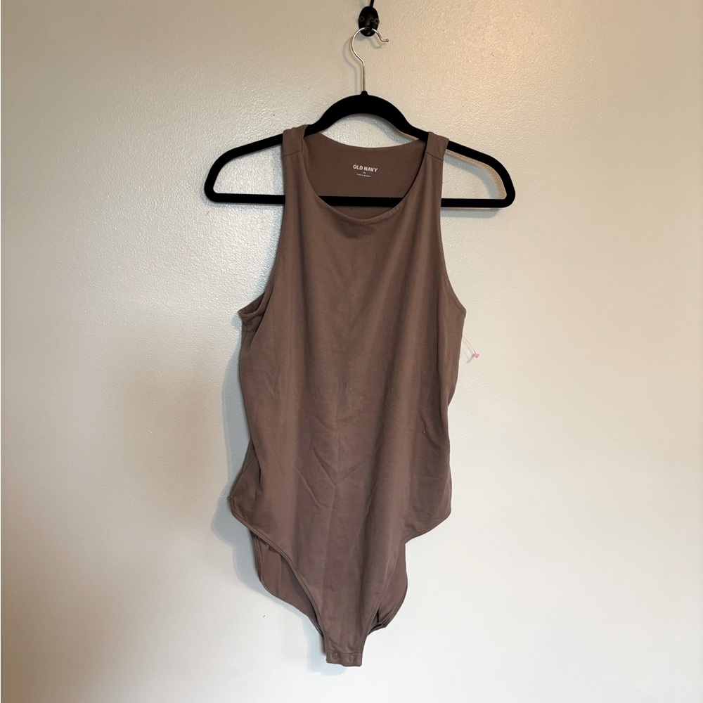 Old Navy tan brown high necked bodysuit  size XL